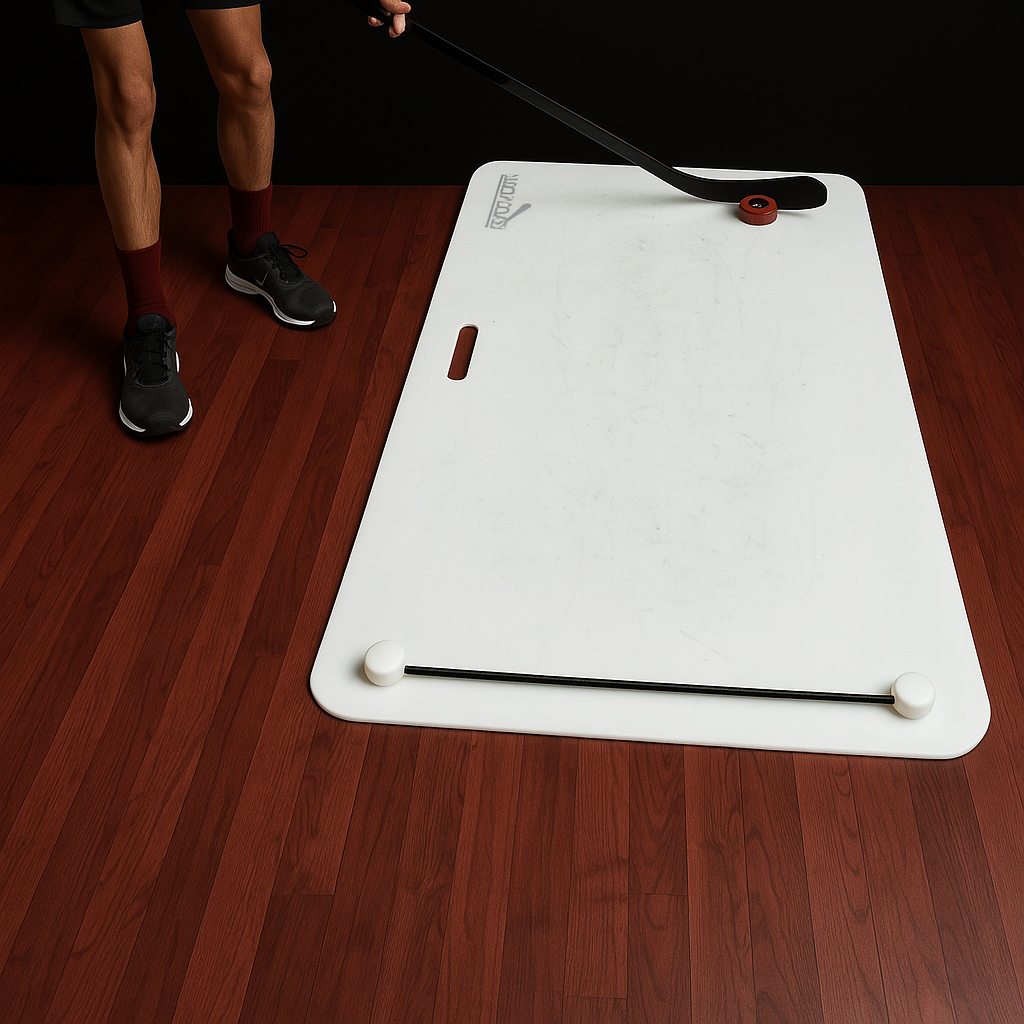 Ledo ritulio metimų plokštė su integruotu pasuokliu